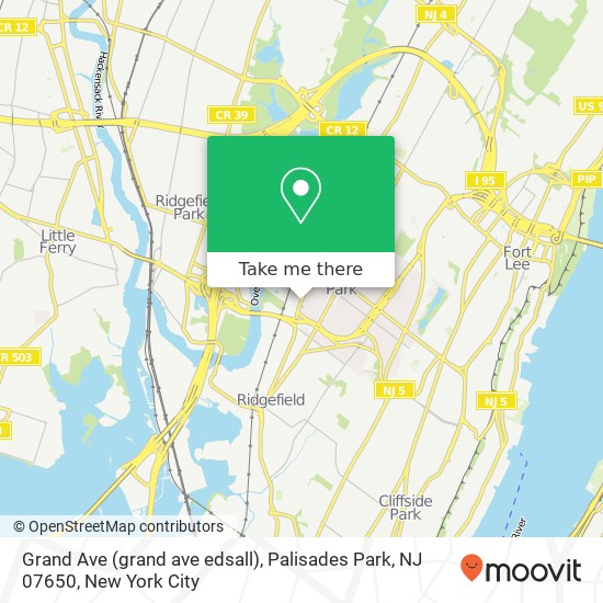 Grand Ave (grand ave edsall), Palisades Park, NJ 07650 map