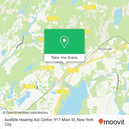 Mapa de Audible Hearing Aid Center, 917 Main St