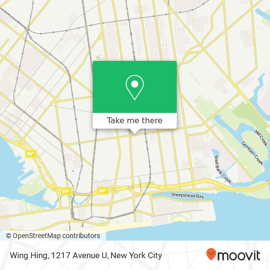 Mapa de Wing Hing, 1217 Avenue U