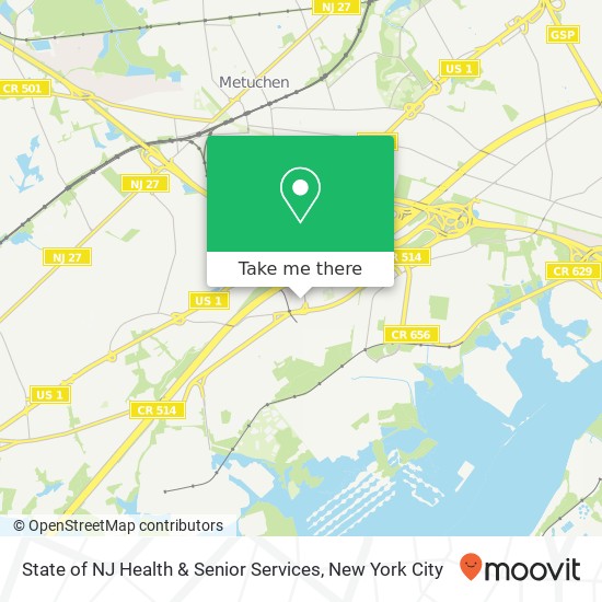 Mapa de State of NJ Health & Senior Services