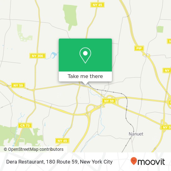 Mapa de Dera Restaurant, 180 Route 59