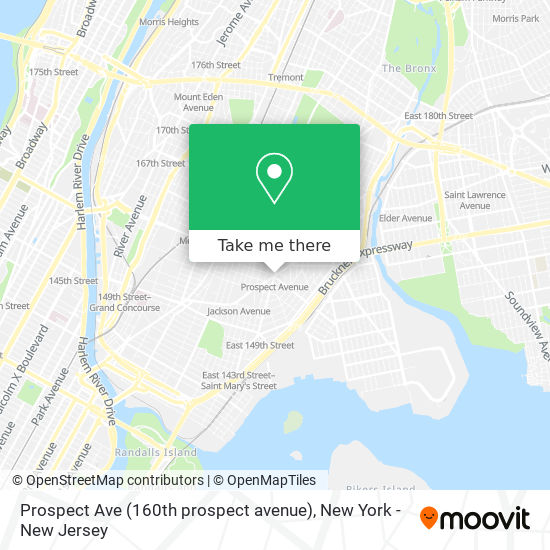 Prospect Ave (160th prospect avenue) map