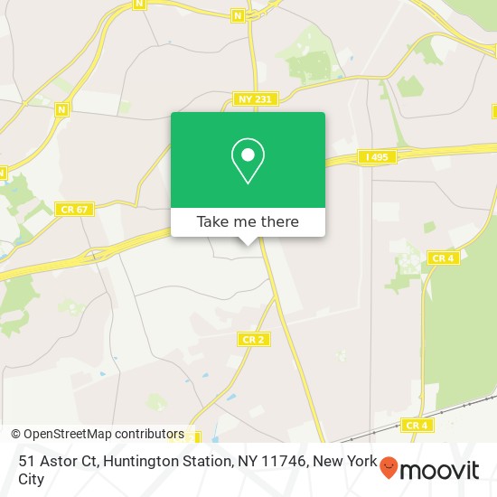 Mapa de 51 Astor Ct, Huntington Station, NY 11746
