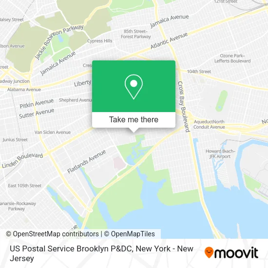 US Postal Service Brooklyn P&DC map