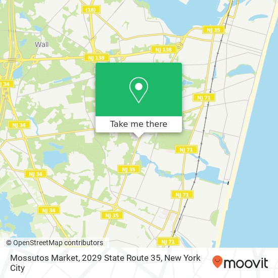 Mapa de Mossutos Market, 2029 State Route 35