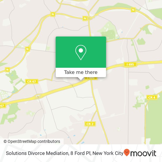 Mapa de Solutions Divorce Mediation, 8 Ford Pl