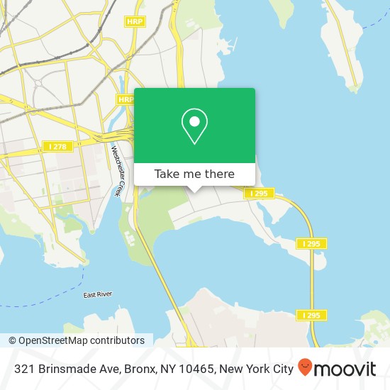 Mapa de 321 Brinsmade Ave, Bronx, NY 10465
