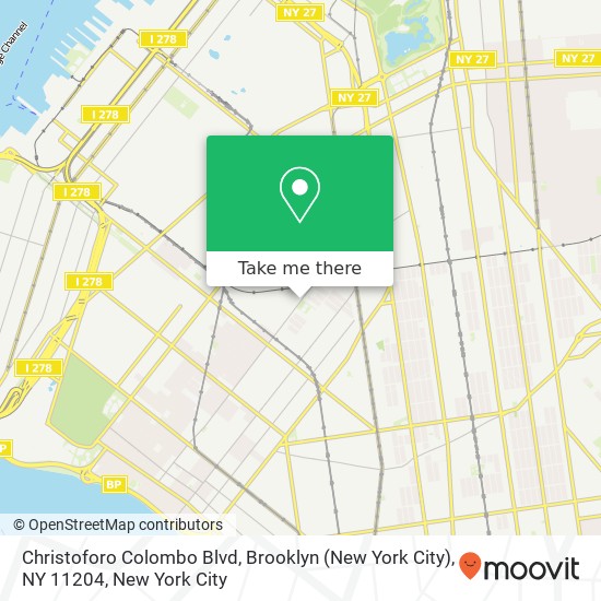 Christoforo Colombo Blvd, Brooklyn (New York City), NY 11204 map