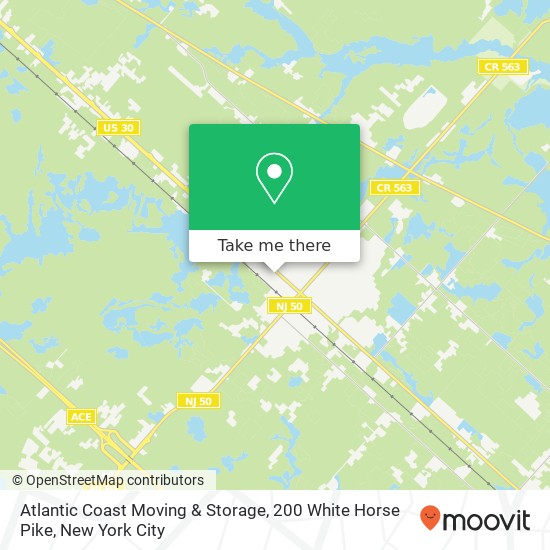 Atlantic Coast Moving & Storage, 200 White Horse Pike map