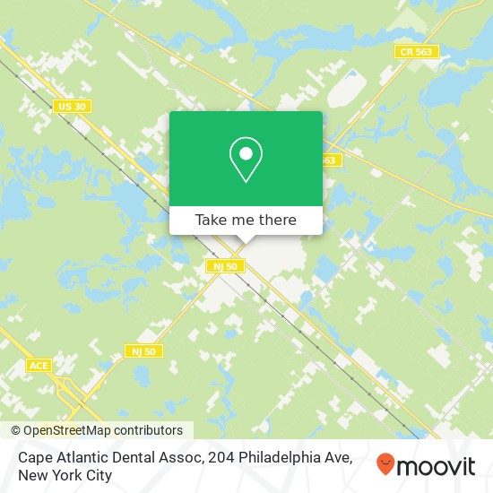 Cape Atlantic Dental Assoc, 204 Philadelphia Ave map