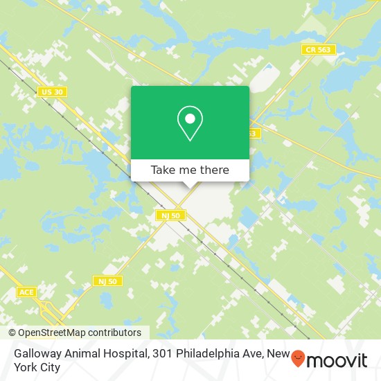 Mapa de Galloway Animal Hospital, 301 Philadelphia Ave