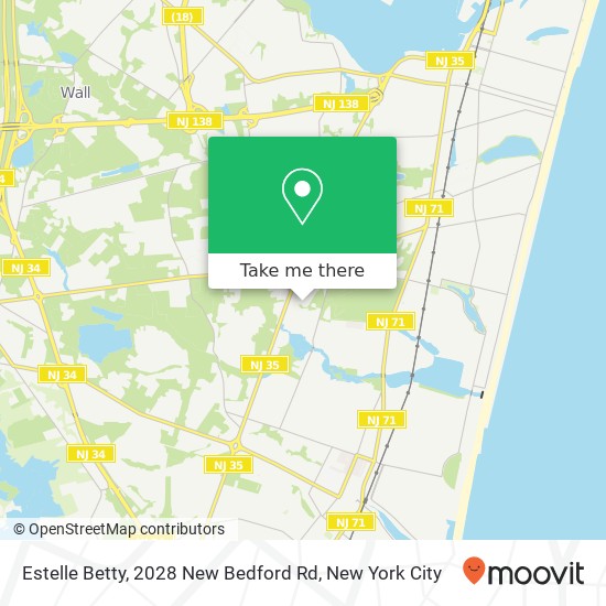 Mapa de Estelle Betty, 2028 New Bedford Rd