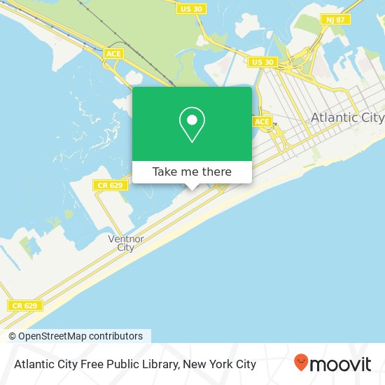 Mapa de Atlantic City Free Public Library