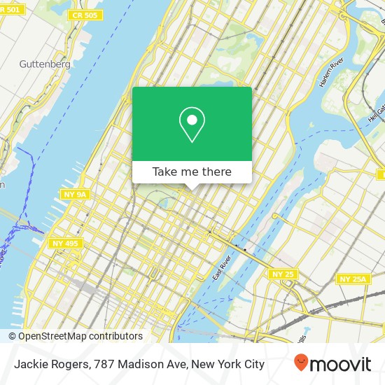 Mapa de Jackie Rogers, 787 Madison Ave