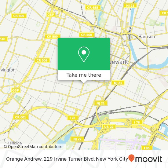 Mapa de Orange Andrew, 229 Irvine Turner Blvd