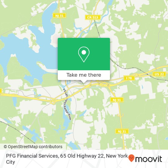 Mapa de PFG Financial Services, 65 Old Highway 22