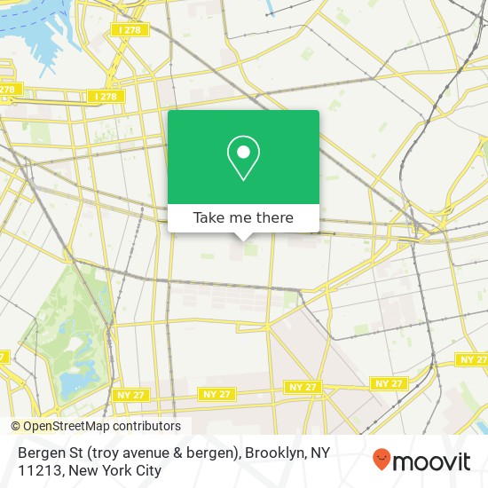 Bergen St (troy avenue & bergen), Brooklyn, NY 11213 map