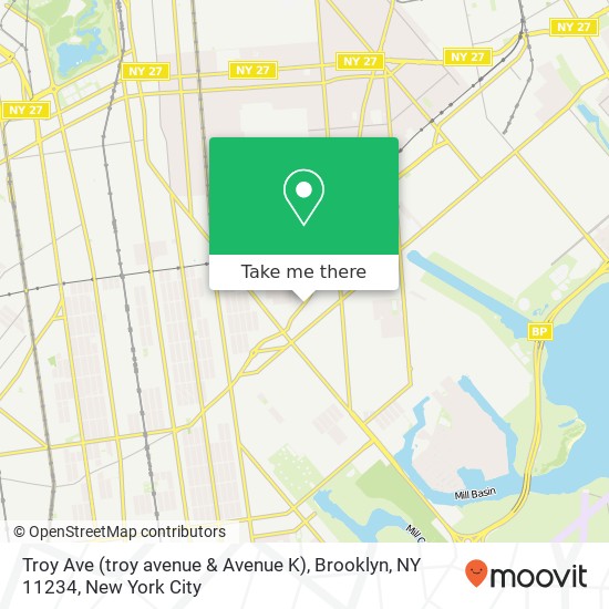Troy Ave (troy avenue & Avenue K), Brooklyn, NY 11234 map