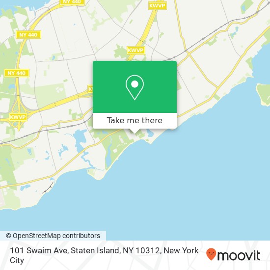 Mapa de 101 Swaim Ave, Staten Island, NY 10312