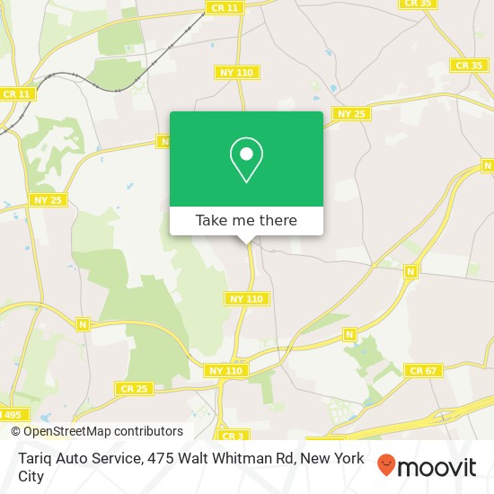 Mapa de Tariq Auto Service, 475 Walt Whitman Rd