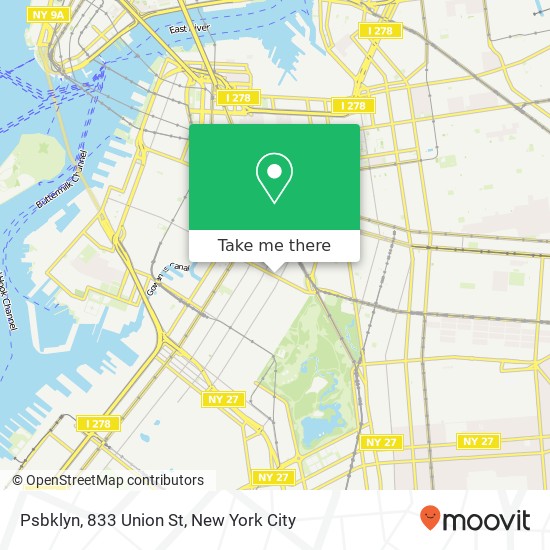 Mapa de Psbklyn, 833 Union St