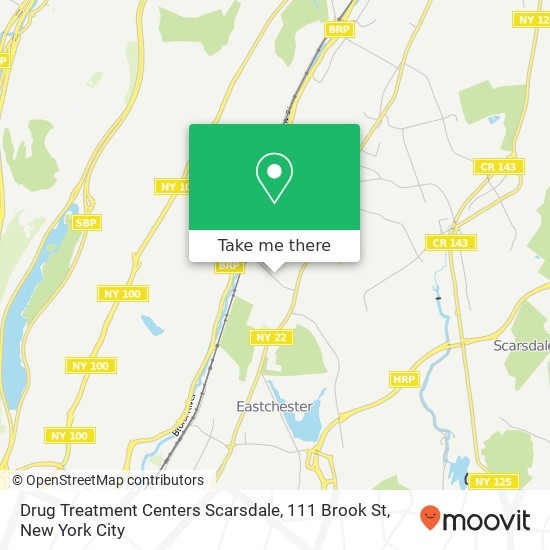 Mapa de Drug Treatment Centers Scarsdale, 111 Brook St