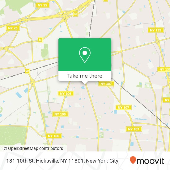 181 10th St, Hicksville, NY 11801 map