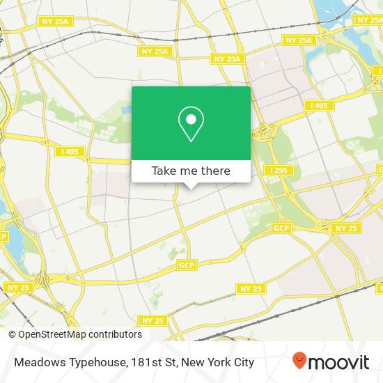 Meadows Typehouse, 181st St map