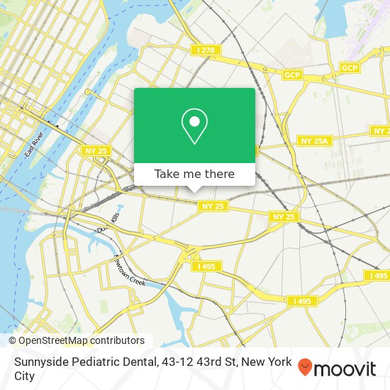 Mapa de Sunnyside Pediatric Dental, 43-12 43rd St