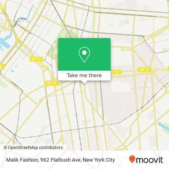 Mapa de Malik Fashion, 962 Flatbush Ave