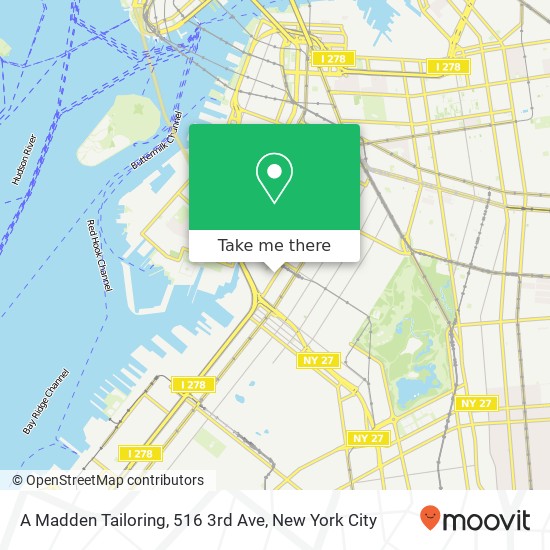 A Madden Tailoring, 516 3rd Ave map