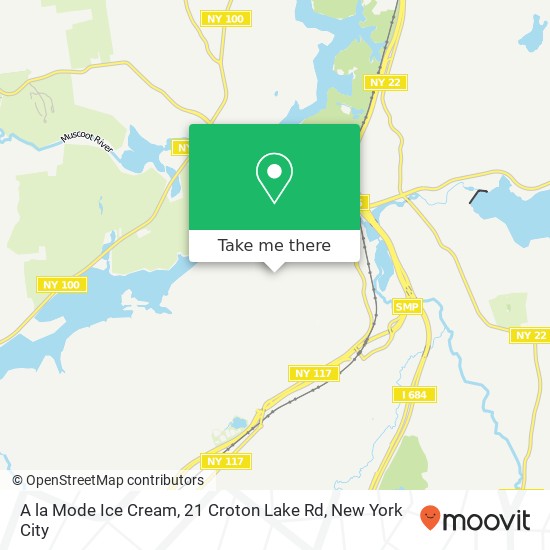 Mapa de A la Mode Ice Cream, 21 Croton Lake Rd