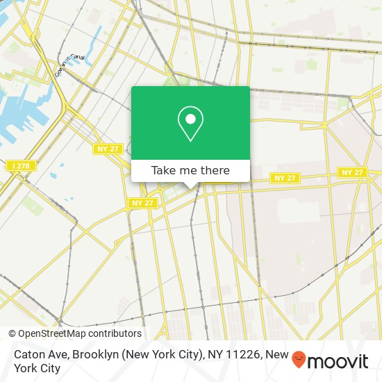 Mapa de Caton Ave, Brooklyn (New York City), NY 11226