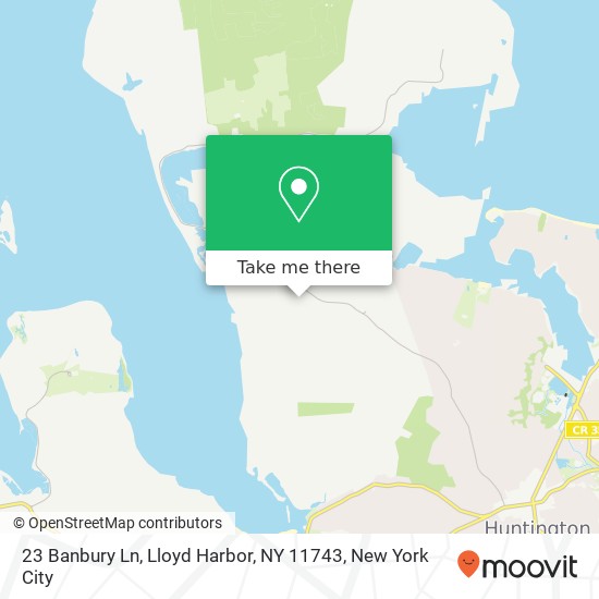 Mapa de 23 Banbury Ln, Lloyd Harbor, NY 11743