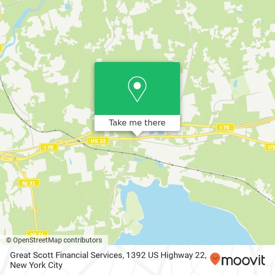 Mapa de Great Scott Financial Services, 1392 US Highway 22