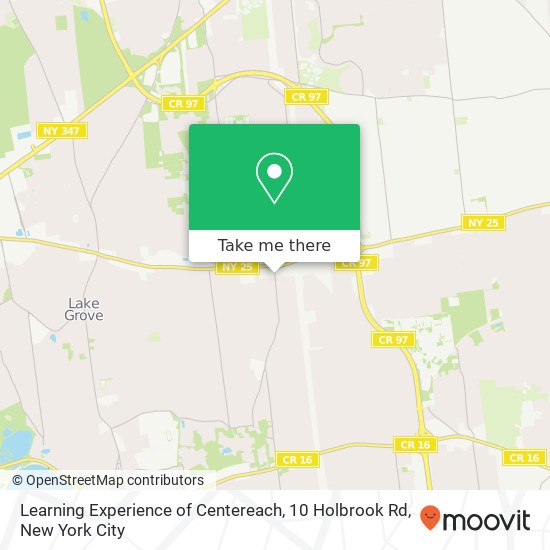 Learning Experience of Centereach, 10 Holbrook Rd map
