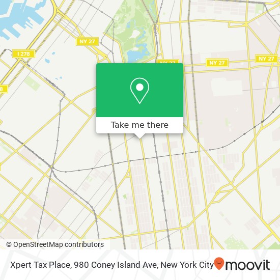 Mapa de Xpert Tax Place, 980 Coney Island Ave