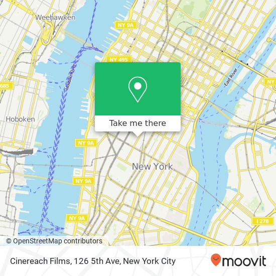 Mapa de Cinereach Films, 126 5th Ave