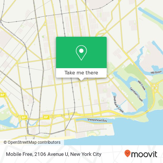 Mapa de Mobile Free, 2106 Avenue U