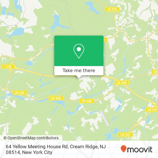 64 Yellow Meeting House Rd, Cream Ridge, NJ 08514 map