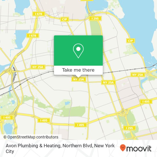 Avon Plumbing & Heating, Northern Blvd map