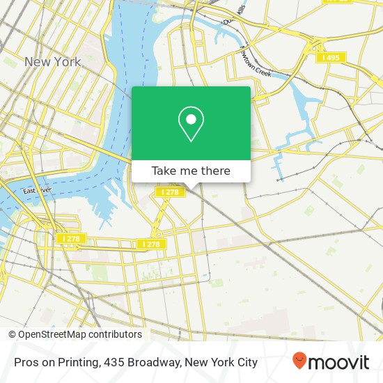 Pros on Printing, 435 Broadway map