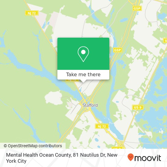 Mapa de Mental Health Ocean County, 81 Nautilus Dr