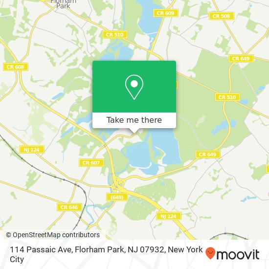 114 Passaic Ave, Florham Park, NJ 07932 map