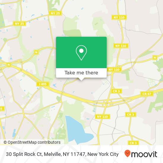 Mapa de 30 Split Rock Ct, Melville, NY 11747