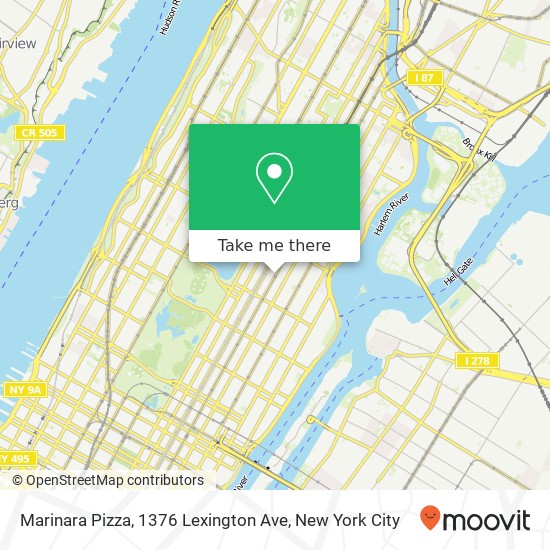 Mapa de Marinara Pizza, 1376 Lexington Ave