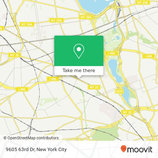 Mapa de 9605 63rd Dr, Rego Park (QUEENS), NY 11374