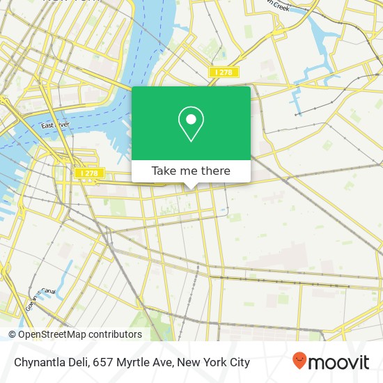 Mapa de Chynantla Deli, 657 Myrtle Ave