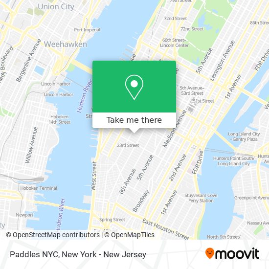 Paddles NYC map