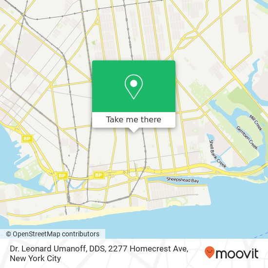 Mapa de Dr. Leonard Umanoff, DDS, 2277 Homecrest Ave